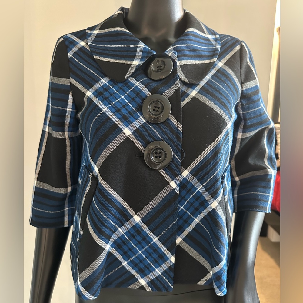Plaid Sugar Tart Blazer Size Small